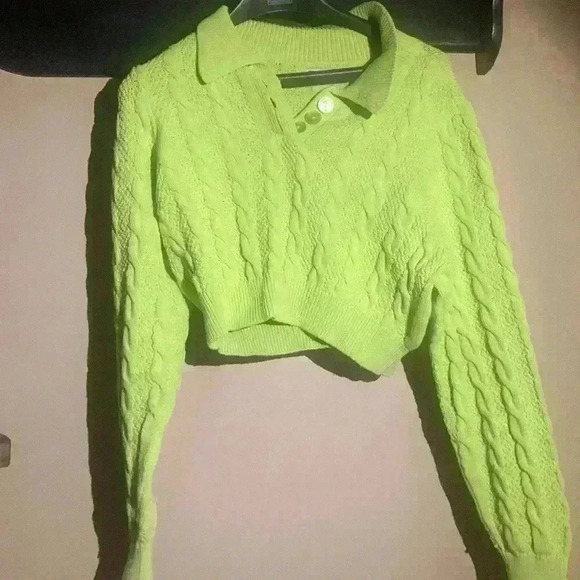 Only Cropped Polo Knit NWT - Picture 2 of 8